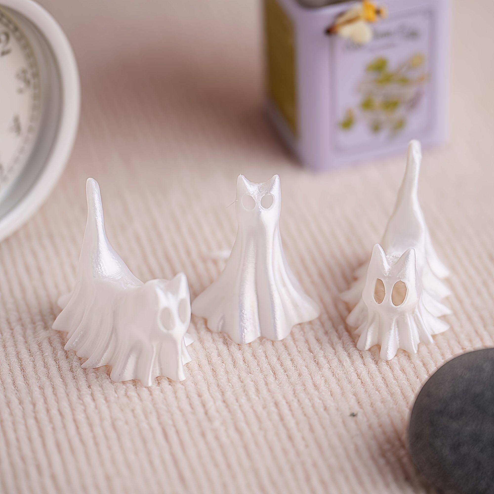 

Halloween Cat Decor Set Of 3, 3d Printed Figurines, Accessories, Plastic , , Suitable For 14+