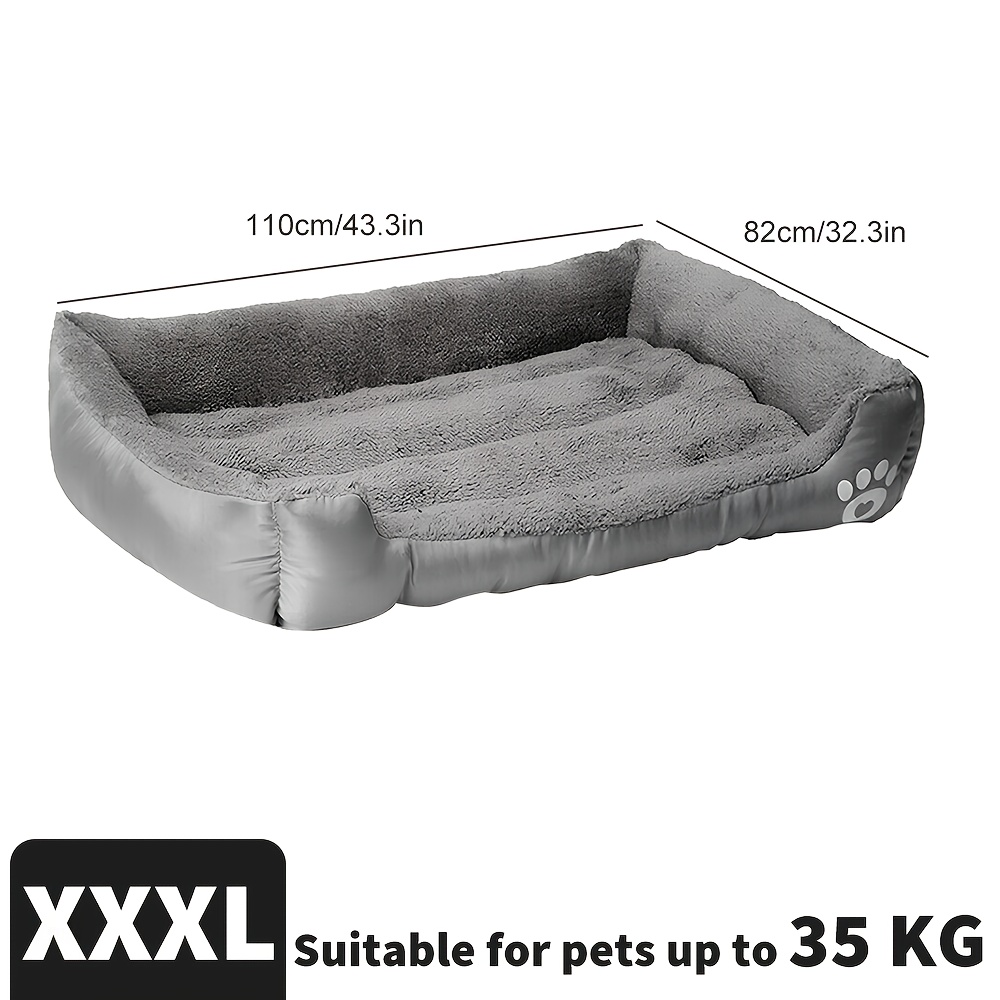 TEMU Pet Bed Puppy Cushion Large Mat House Soft Warm Kennel Kitten Padded Blanket Machine Washable Calming Fluffy Pet Couch Sofa For Indoor Outdoor,