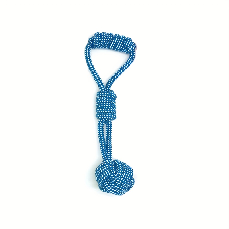 Image of 1pc Interactive Dog Leash Toy | Tough And Durable Teething Ball With Nodule Design | Ideal For Teeth Cleaning, Relaxation, Pulling And Ball-picking Games | Suitable For All Dog Breeds