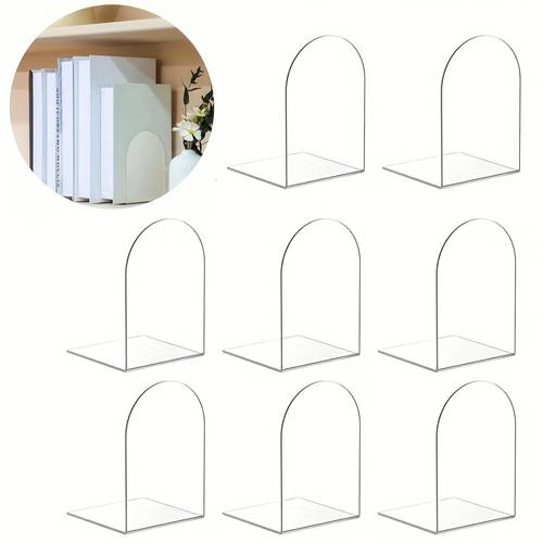 1pc 2pcs 4pcs acrylic bookends bookshelf bookends transparent bookends for shelves and desktops used to store home office supplies and books