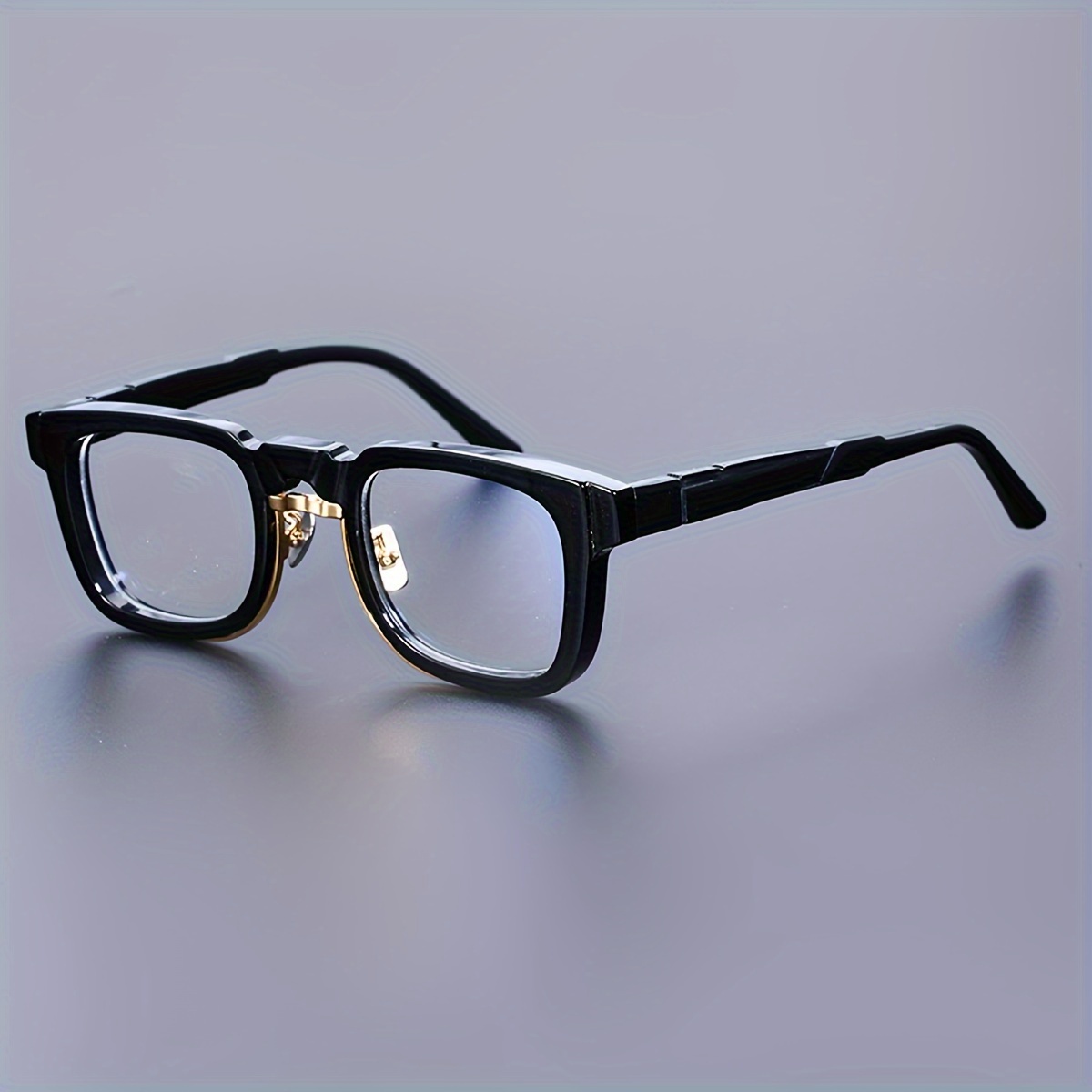 

Retro Square Glasses Personality Male And Female Brand Designer Design Myopia Anti-blue Color Discoloration Flat Light