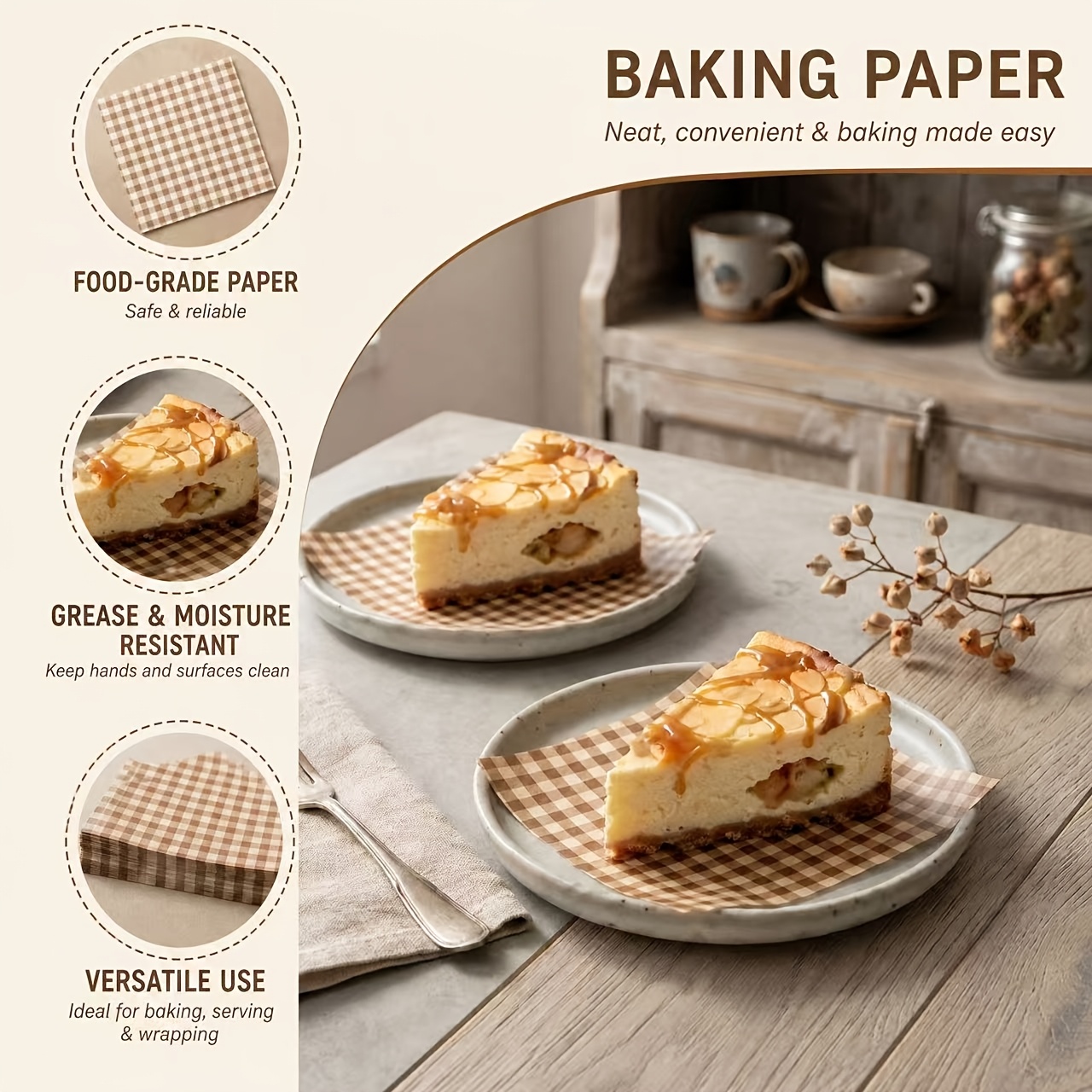 TEMU 7.1-inch 30pcs Oil-resistant Paper Pads, Oil-absorbing Paper, Suitable For Potato Chips, Burgers, Bread, Baking, And Fried Snacks