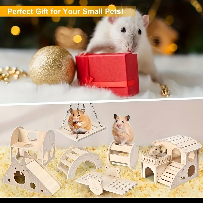 7-Piece Hamster Toy Set for Fun and Exercise