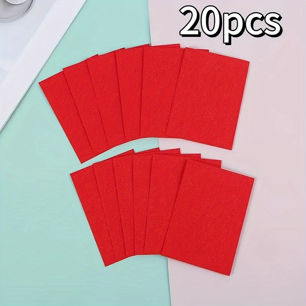 

20pcs Glittering Self-sealing Red Paper Envelopes For Cash, Gift Money, Wedding, Birthday, Chinese New Year, Thanksgiving - Multipurpose Shimmering Paper Pockets For Currency, & Letters