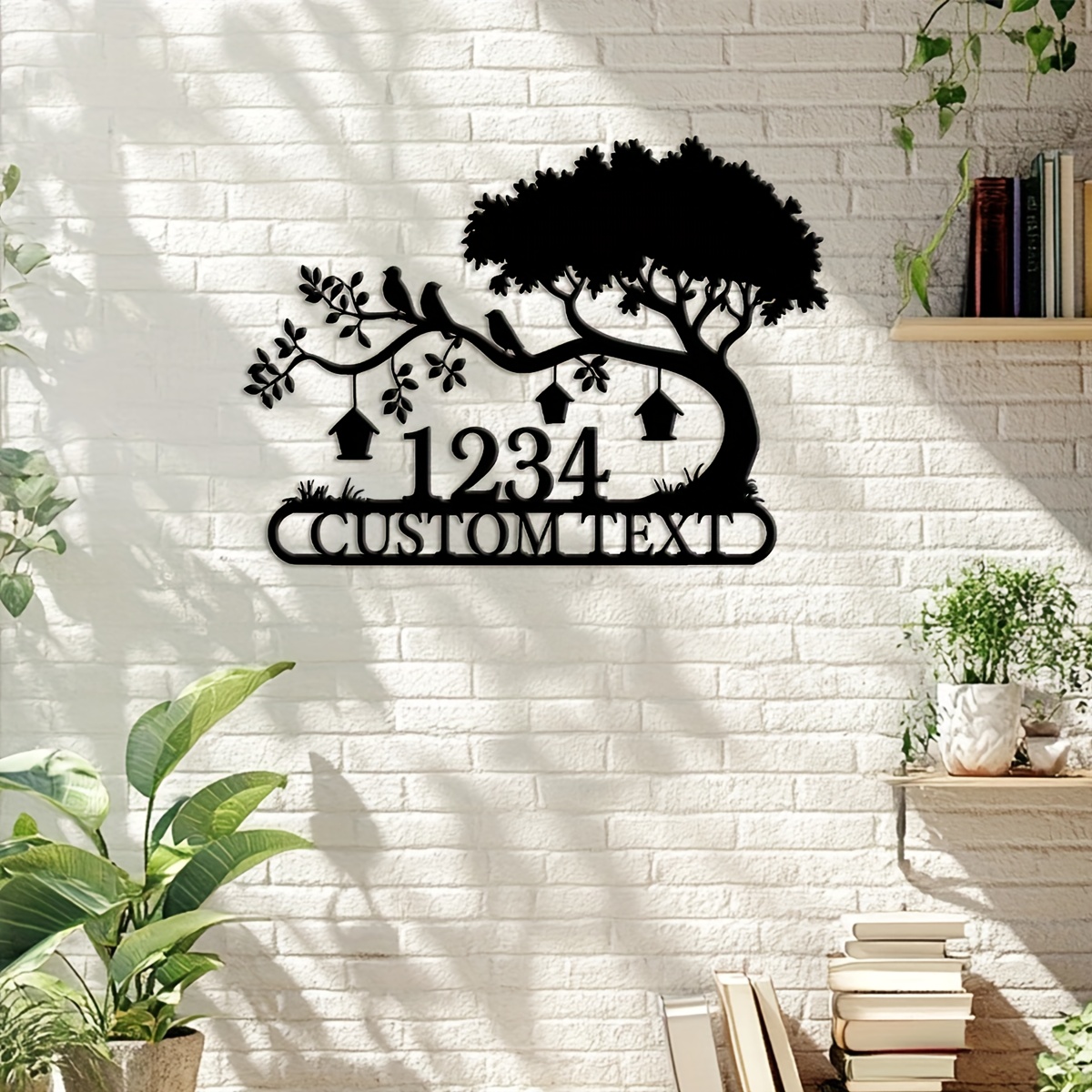 TEMU 2d Flat, Custom Number Plate - 1pc With And Numbered Address, Personalized Plaque With Durable Iron Structure For Indoor/outdoor Use, Elegant