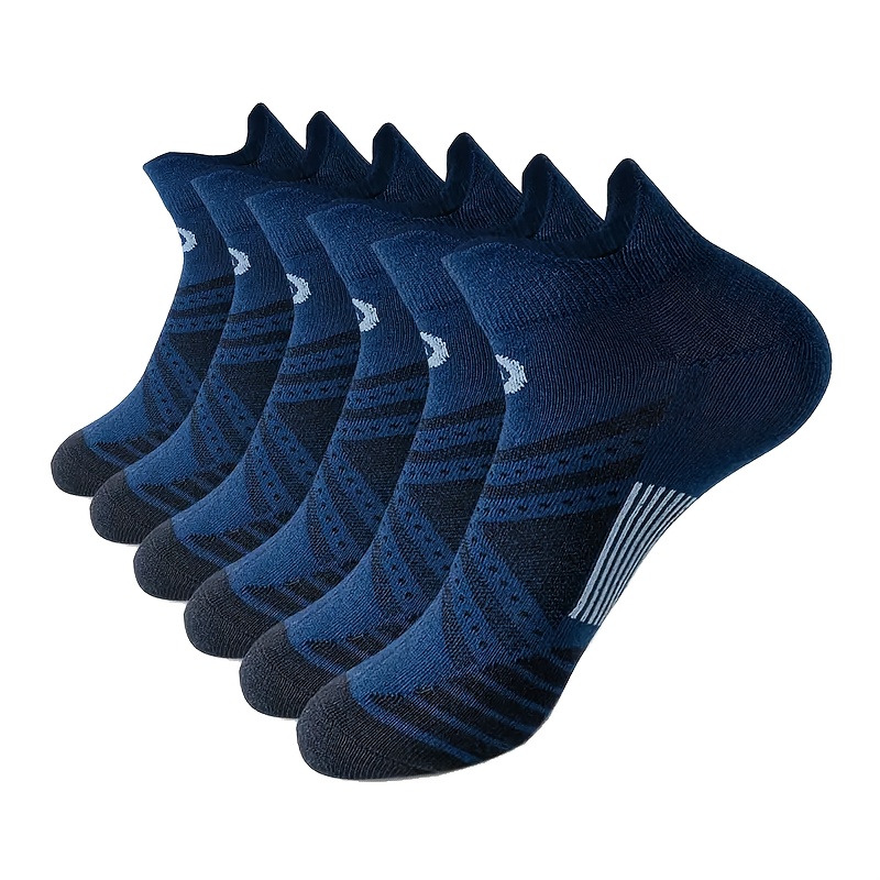 TEMU 6/12 Pairs Of Unisex Breathable Moisture-wicking Sports Socks, Lightweight Cushioning Running Socks, Ear-style Pull-, Low- Boat Socks Suitable