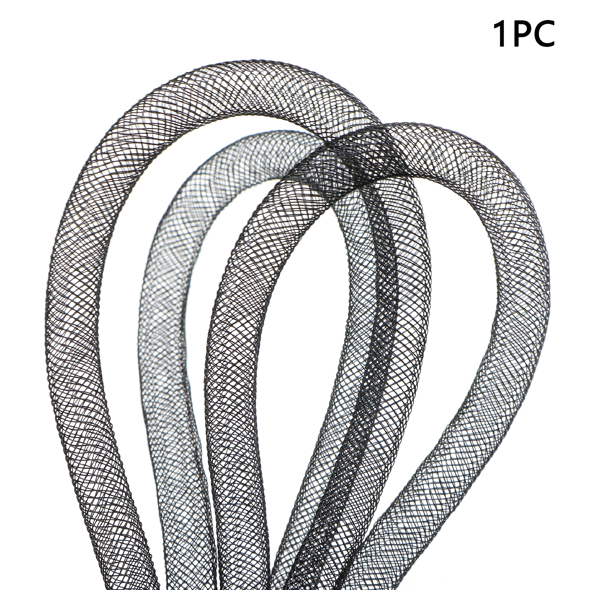 TEMU 1pc Flexible Mesh Tube Ribbon - Polyester Material For Crafts, , Shoes, Bags, Costumes, Christmas Decor - 8mm Mesh Tubing In Assorted Colors