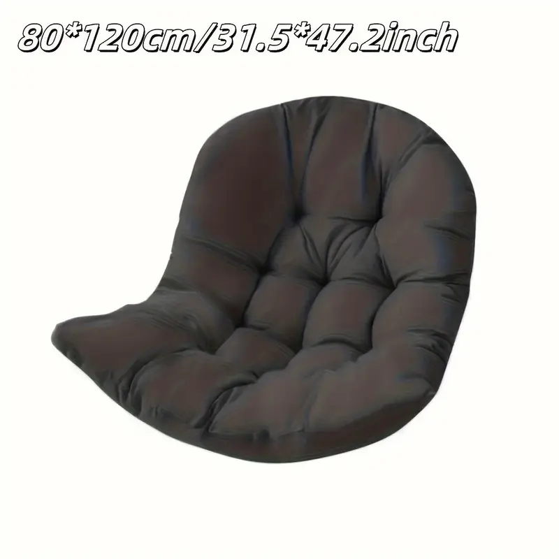 versatile dark gray hanging basket chair cushion comfortable polyester seat pad for indoor outdoor use and relaxation outdoor seat cushions details 6