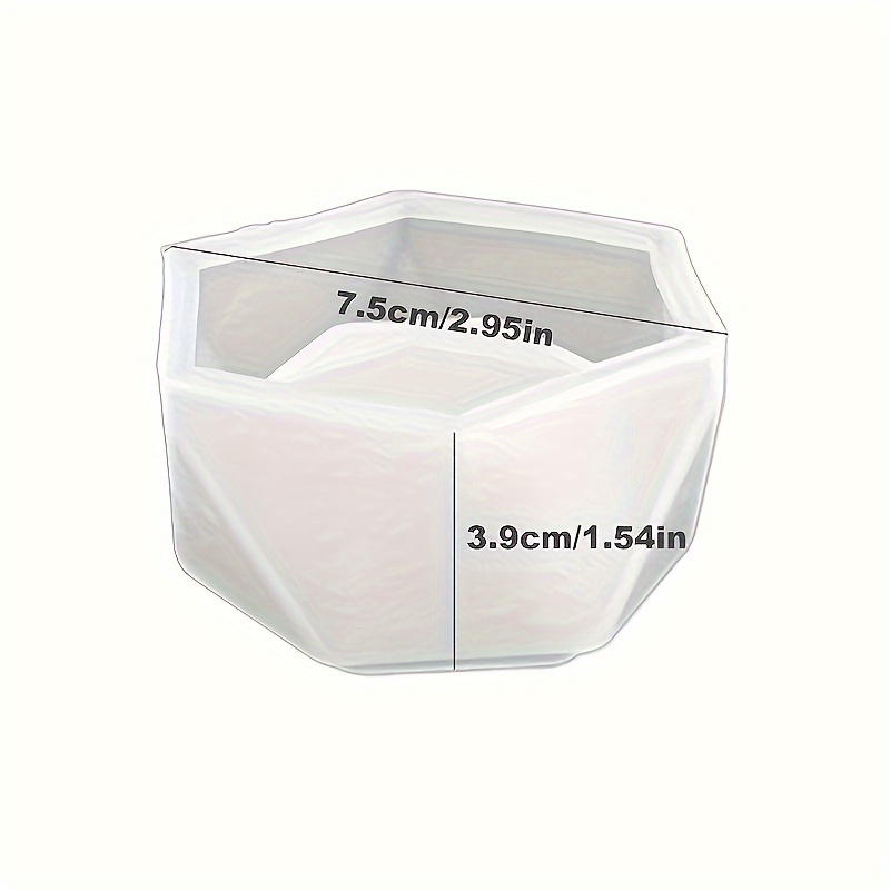 1pc Hexagon Succulent Planter Silicone Mold, Concrete Succulent Pot Mold, Candle Container Pen Holder Clay Epoxy Resin Mold Home Decor