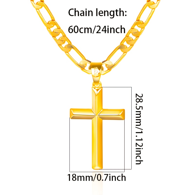 Image of 925 Silver Women's Necklace Cross Pendant With Chain Unisex Jewelry Hypoallergenic Hip-hop Versatile Fashion Simple Suitable For Holiday Gifts Exquisite Gift Box