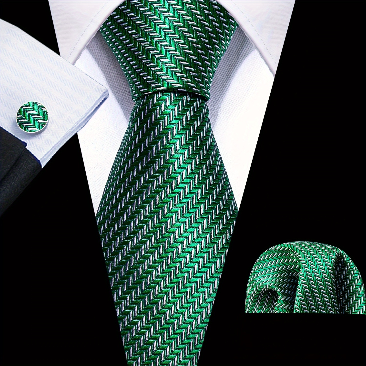 Men's Emerald Green Satin Tie For St. Patrick's Day - Regular, Skinny, Or Clip-On, Handmade In UK, 56" Length