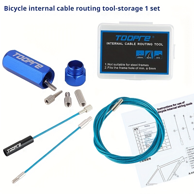 E-shop TOOPRE Magnetisches Fahrradrahmen Innenraum Drahtgeber Werkzeug - Aluminiumlegierung, Ideal für Mountainbikes & Rennräder, Inklusive