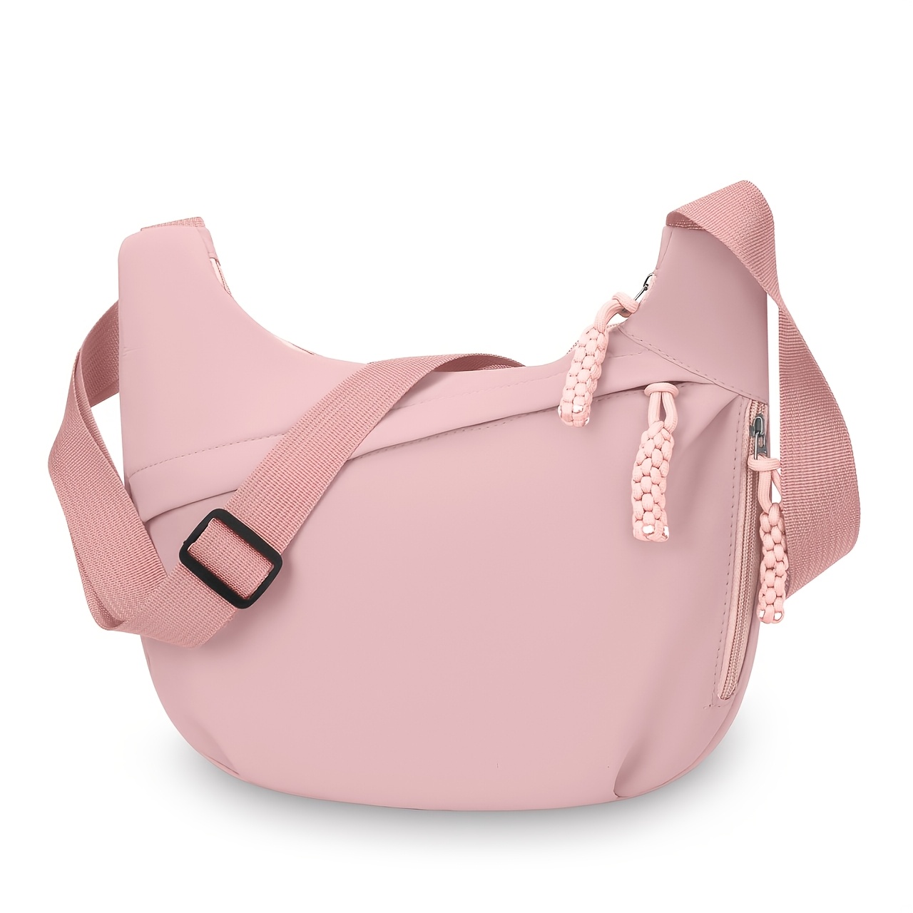 TEMU New Simple Commuter Crossbody Bag For Women, Large Capacity, Simple Solid Color Shoulder Bag, Student Class Casual Dumpling Bag