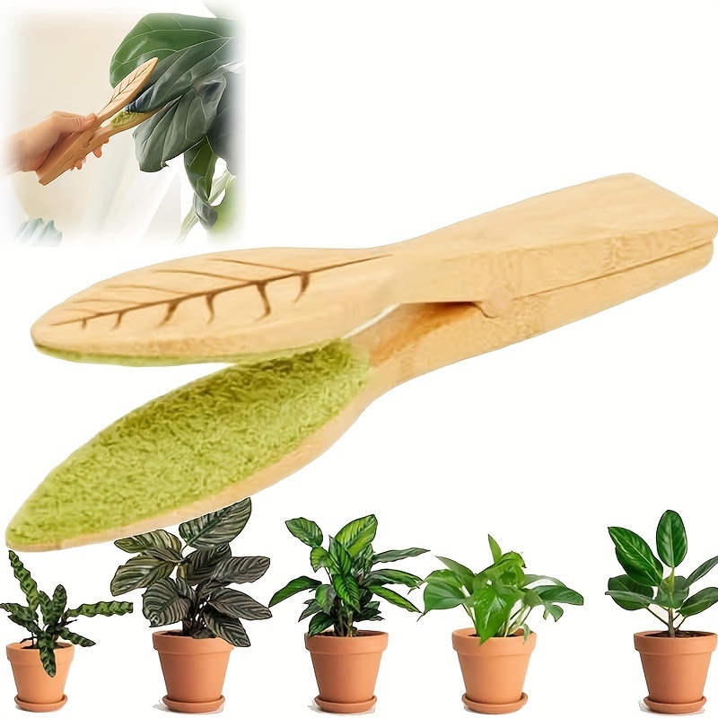 

1pc Leaf Cleaning Pliers - Dual-head Plant Dust Brush, Easy-to-use For Indoor & Outdoor Plants, Keeps Foliage Healthy