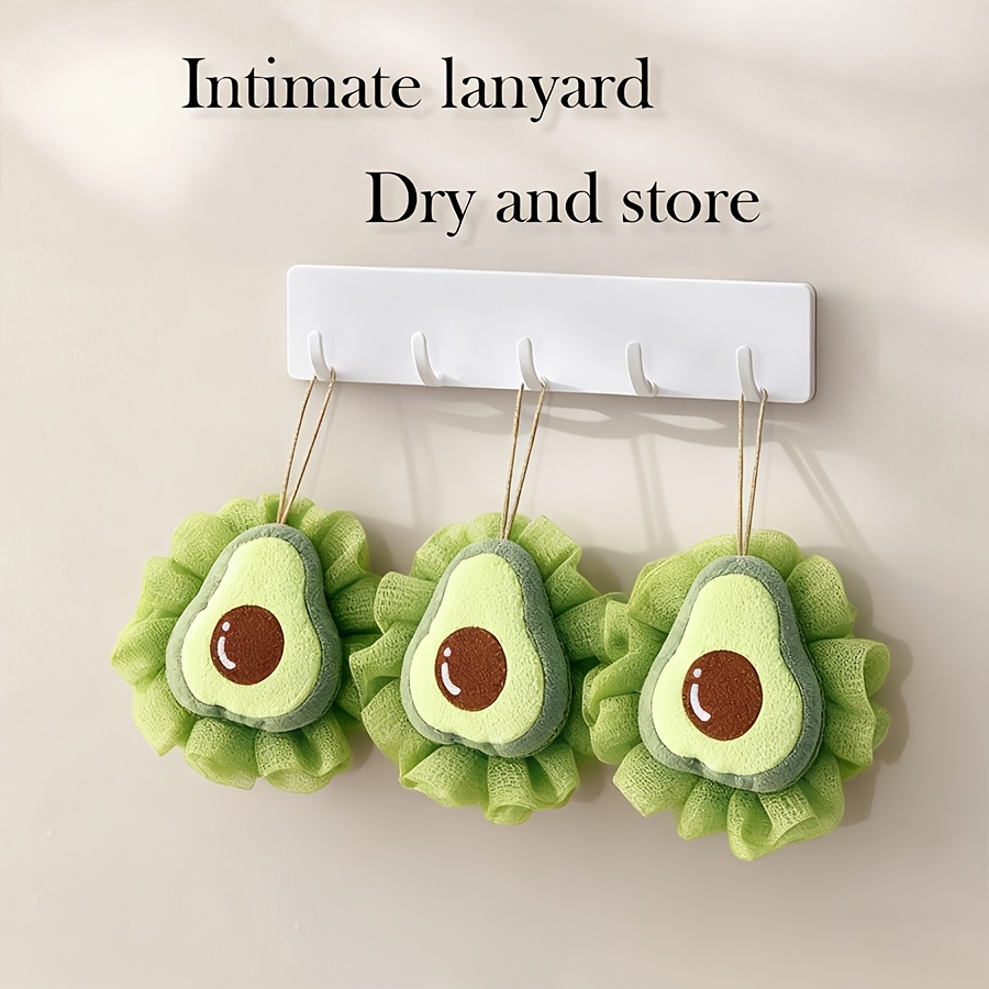 Fruit-Shaped Bath Sponge with Dual-Layer Mesh Design