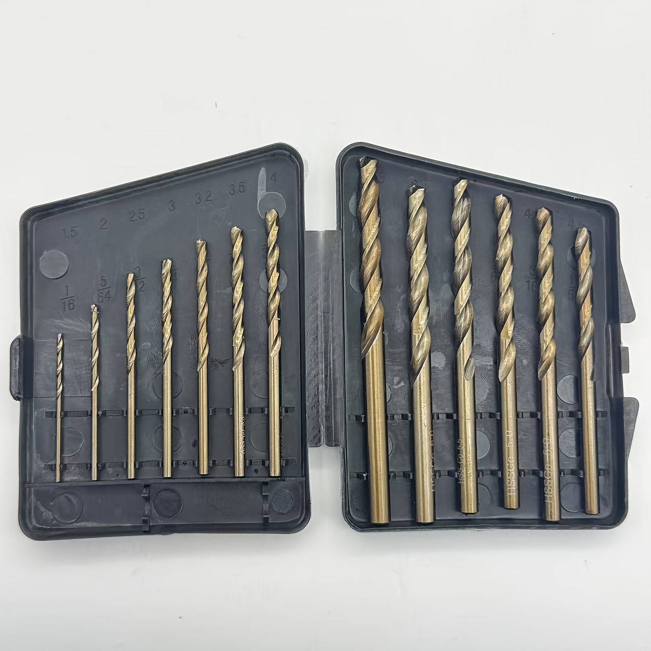 13pcs Set - High Speed Twist Drill Bit, For Metal, Cast, - Durable Metal Case, And Polished, For Project And Professional Use, Metalworking