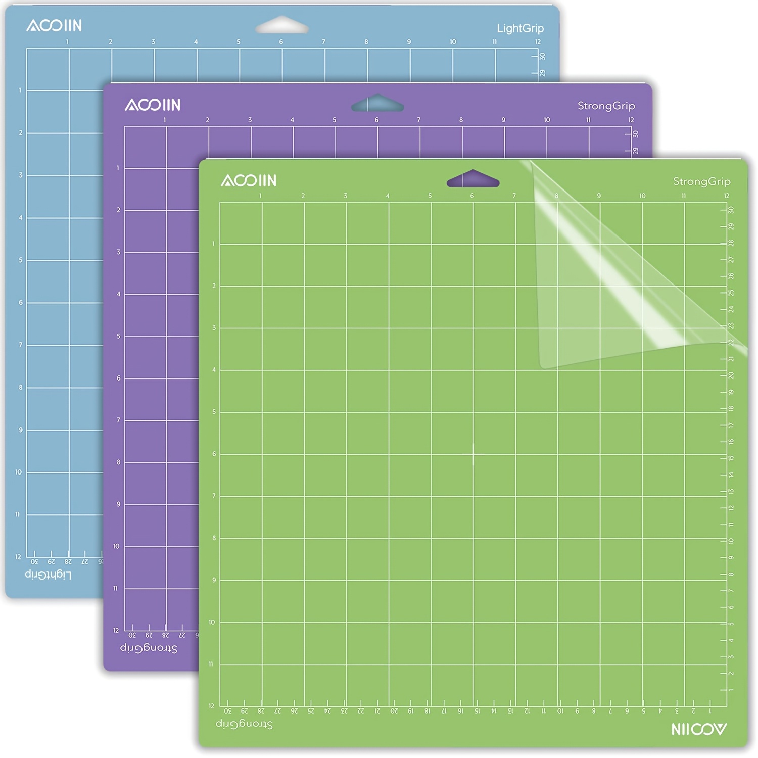 

3-pack Cutting Mat Set, Compatible With One/air/air 2/maker, Plastic, Options, Design For Crafting And Cutting