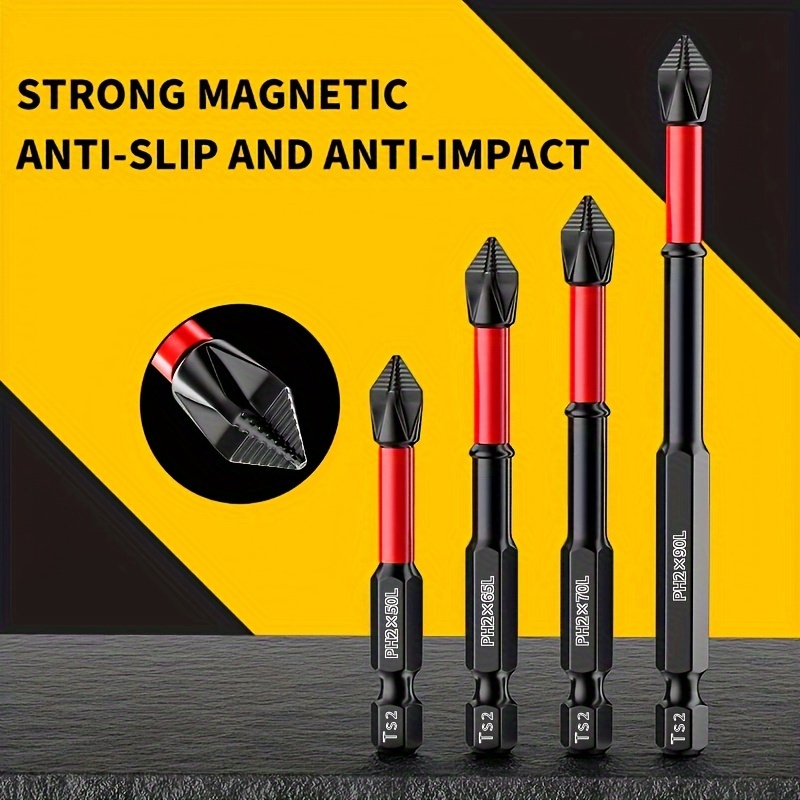 

6pcs Bits, Strong Magnetic Anti-slip Carbide Steel, High Hardness Electric Screwdriver Tools, Screwdriver Bits, Hand Electric Drills, Hex Fixed Drill Bits