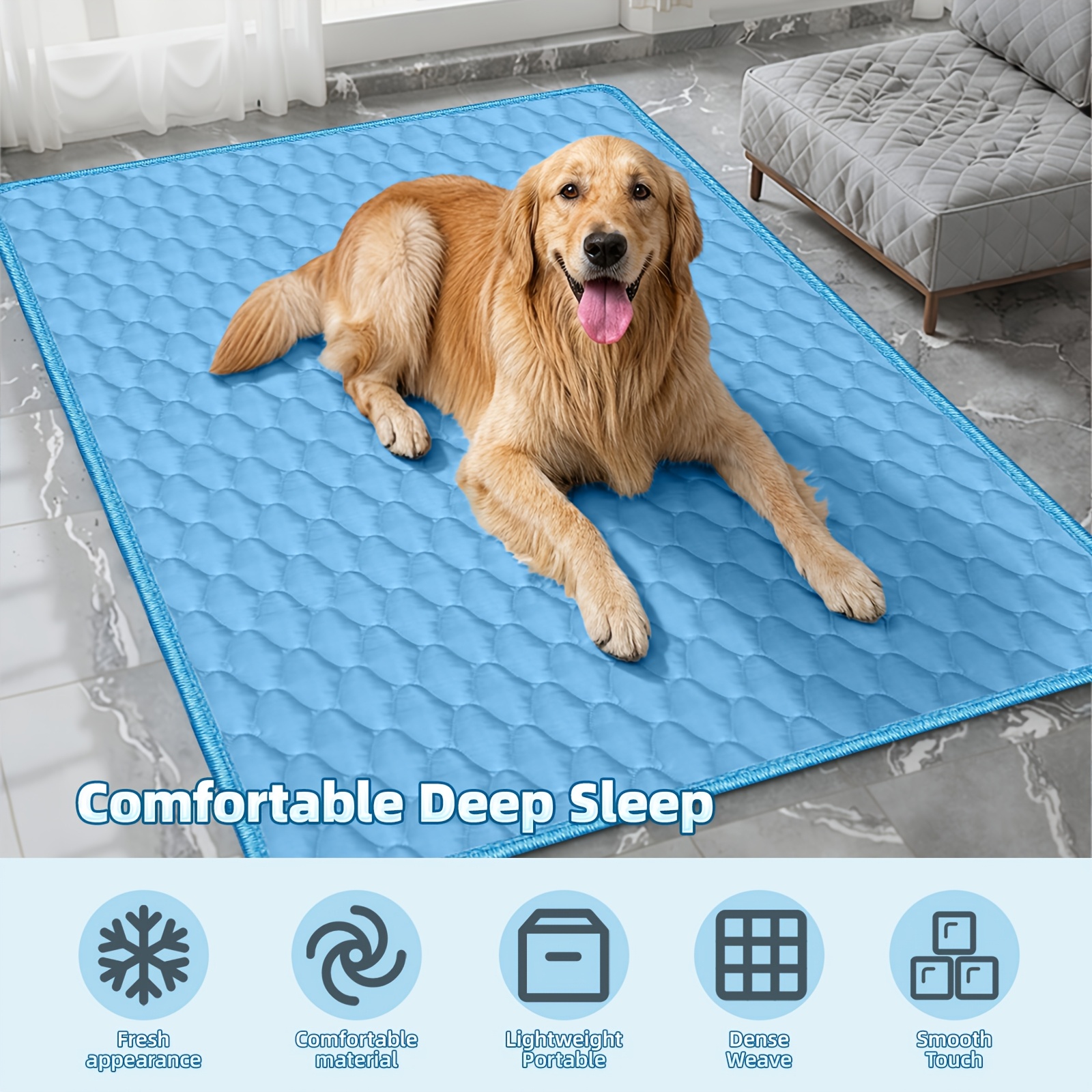 TEMU [2026 Upgrade] Summer Pet Cooling Mat Bed | Breathable Mesh Bed | Or Dog Cool And Comfortable Long, Suitable For Small, Medium, And Large Pets