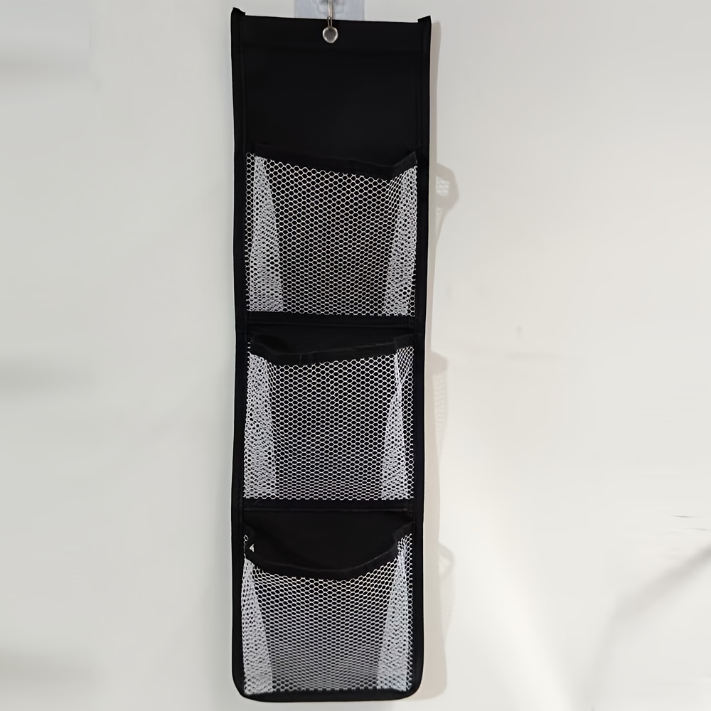 Over-the-door Closet Organizer - Hanging Wall-mounted 3 Pockets, In Home, Office, Classroom, (black Gray)
