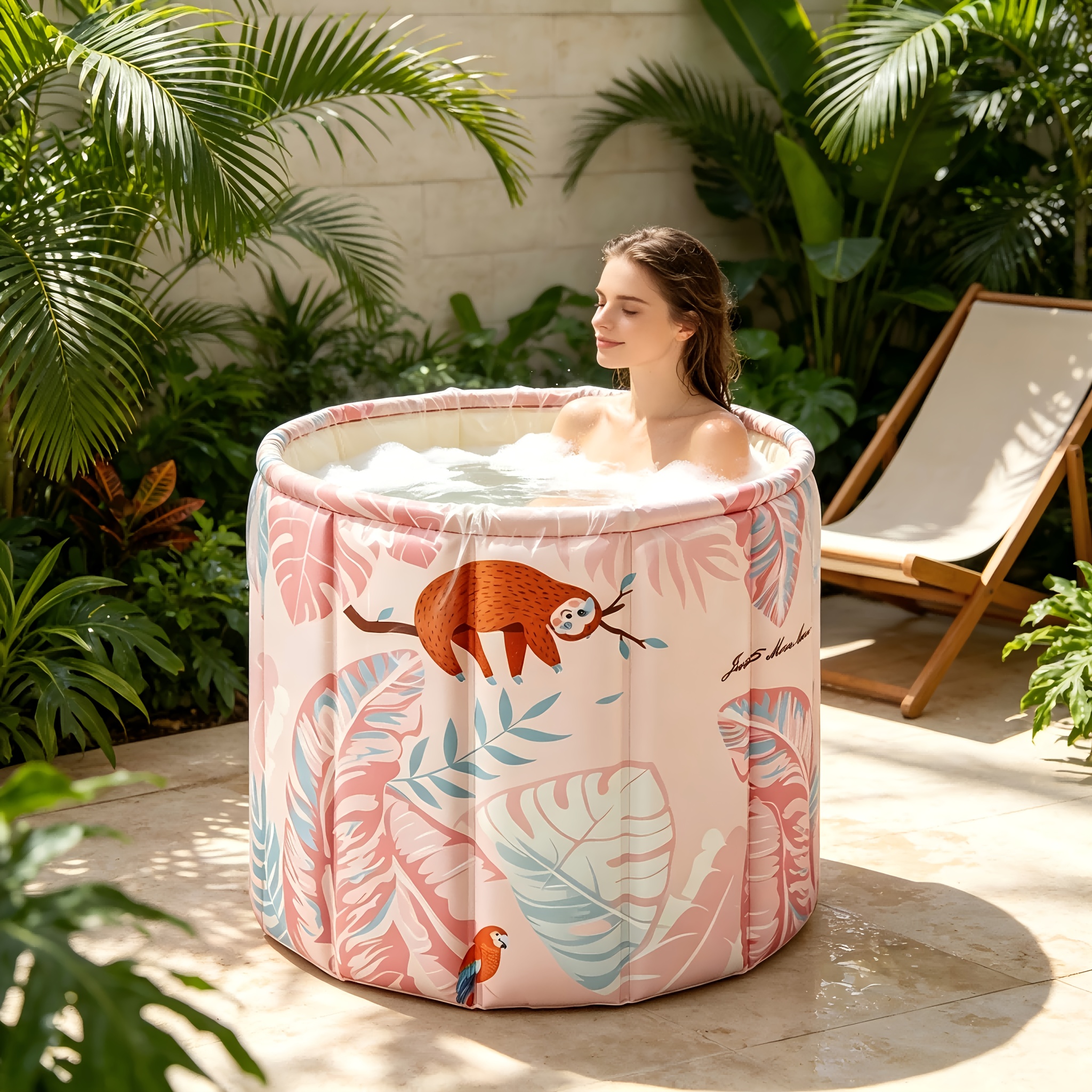 Inflatable Standalone Bathtub for Hot and Ice Baths
