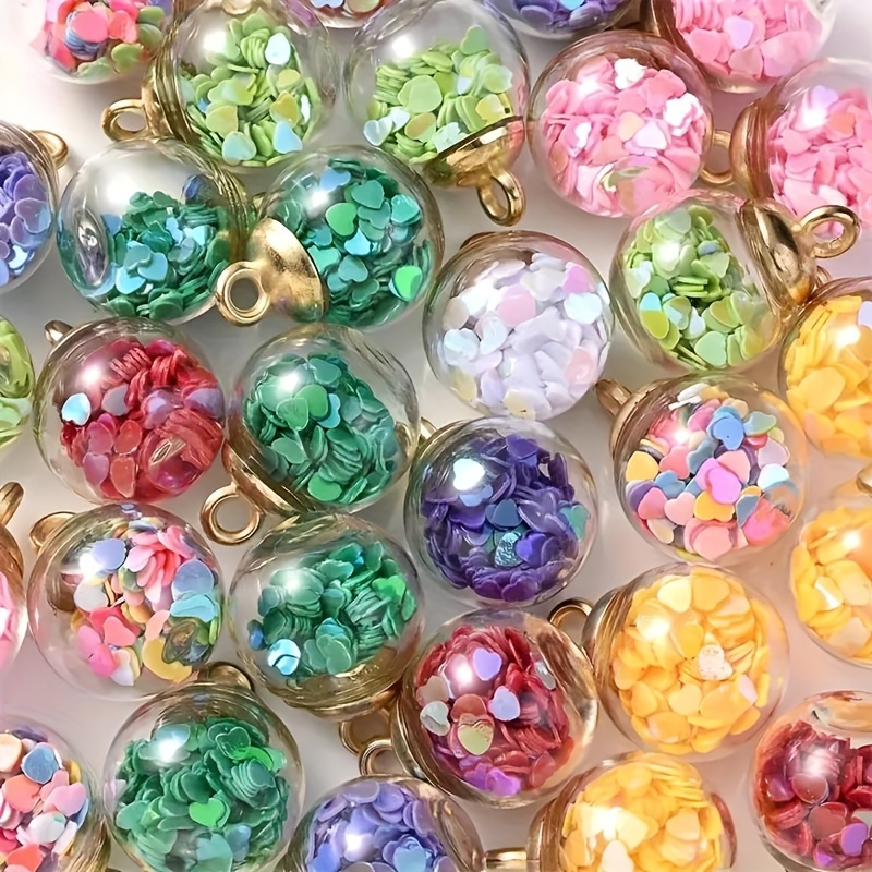 

30 Filled Shaped Sequins - For Keychains, , And Accessories