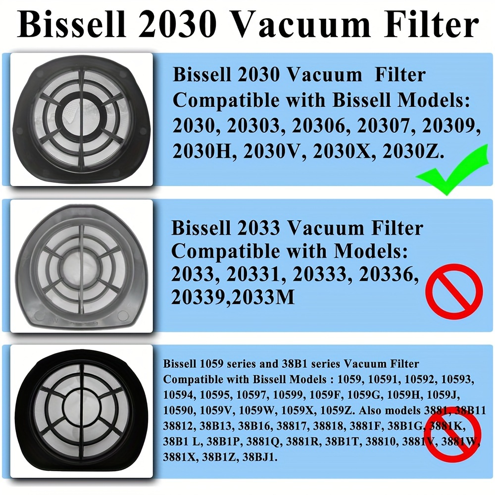   2030 series vacuum filters compatible with models 2030b 2030j 2030k 2030l 2030u more high   replacement filters for   cleaning performance details 1