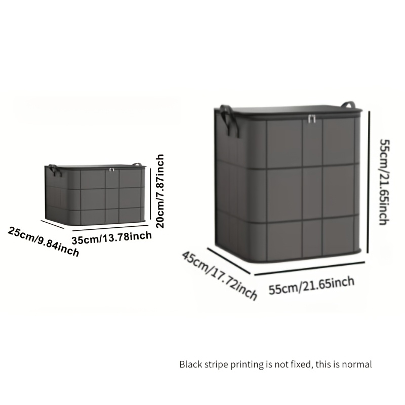 TEMU 2pcs Grands Sacs de Rangement Compressibles, Boîte de Rangement avec Poignée, Sac de Déménagement, Boîte de Rangement, Dispositif de Rangement