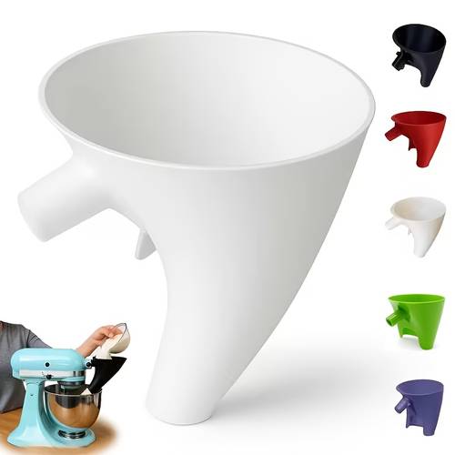 a of flour funnel for kitchen stand mixers designed for ksm150 5 quart tilt head stand mixer suitable for pouring egg and two types of flour in white and black