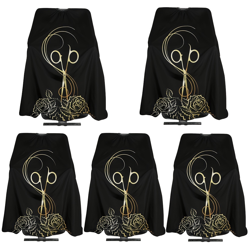 5pcs Professional-grade Capes, Nylon, Suitable For Salon And Home Use - Easy To Clean, Durable, Comfortable