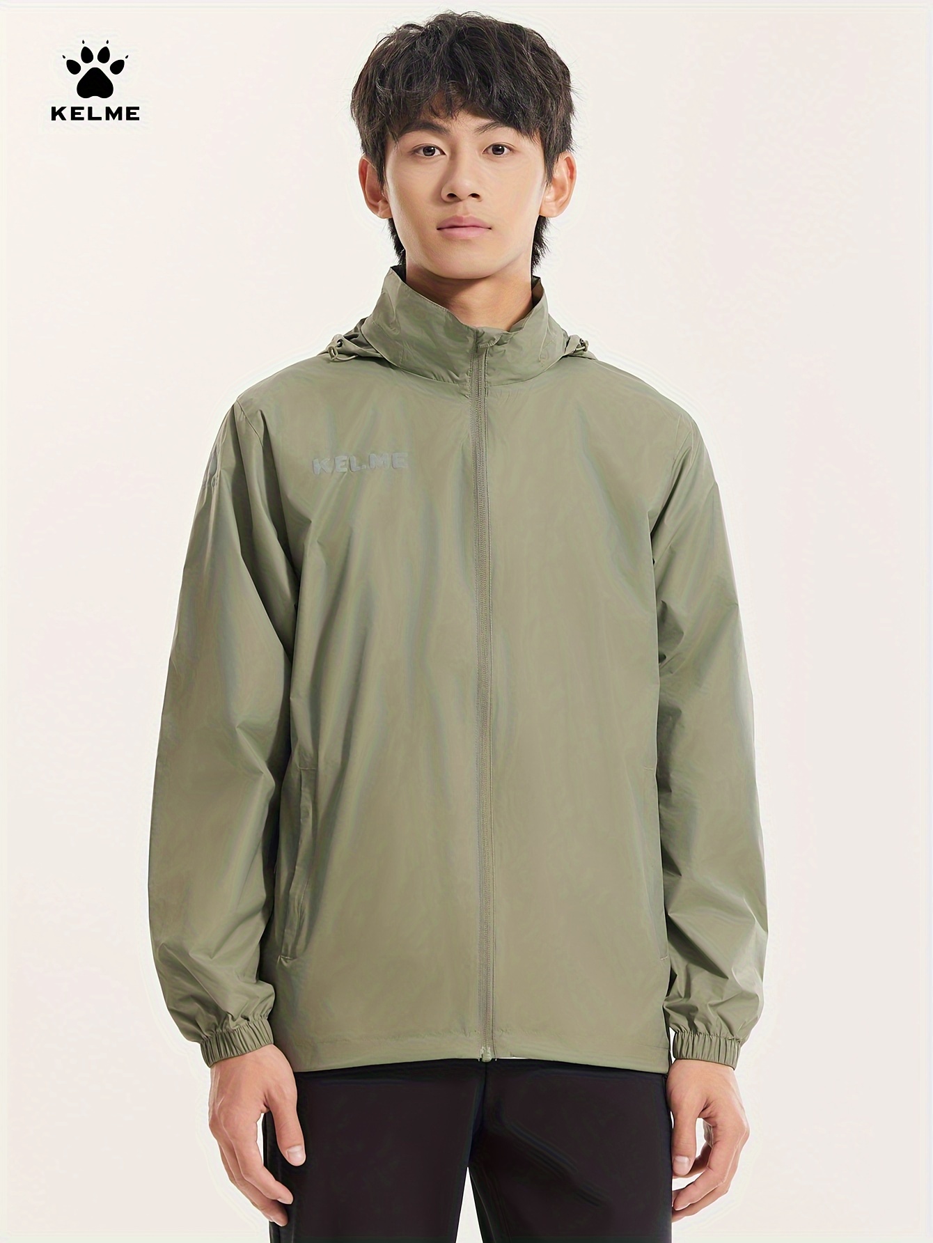 kelme 남성용   후드티 - 캐주얼 & 스포티, 풀 지퍼, 폴리에스테르, 세탁기 사용 가능