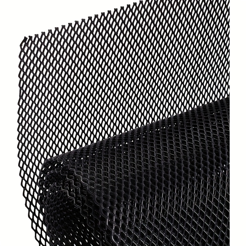 TEMU Rejilla Universal para Parrilla de Coche 40"x13" - 100x33cm Aleación de Aluminio de Parrilla Automotriz Parachoques 3x6mm Agujero Romboidal, Una