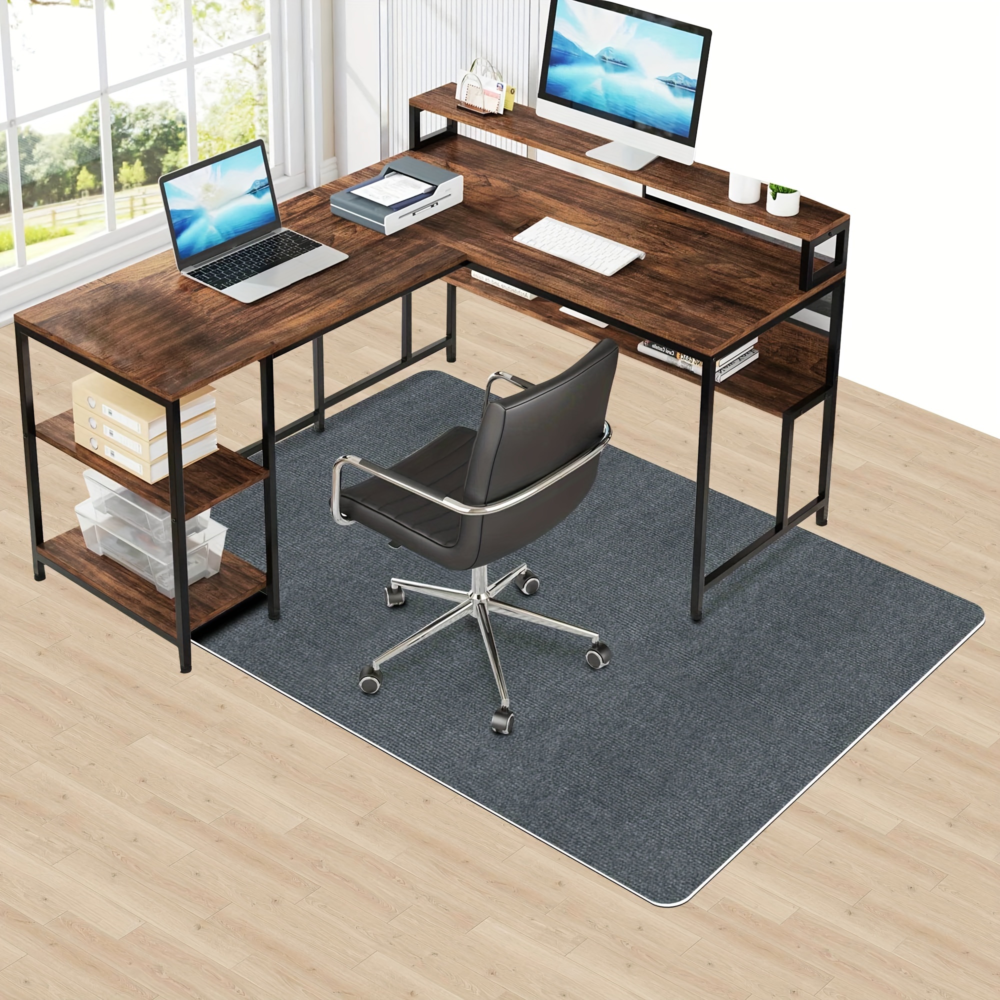 Office Chair Mat Carpet Floor Mat Office Rug Gaming Desk Mat - Temu