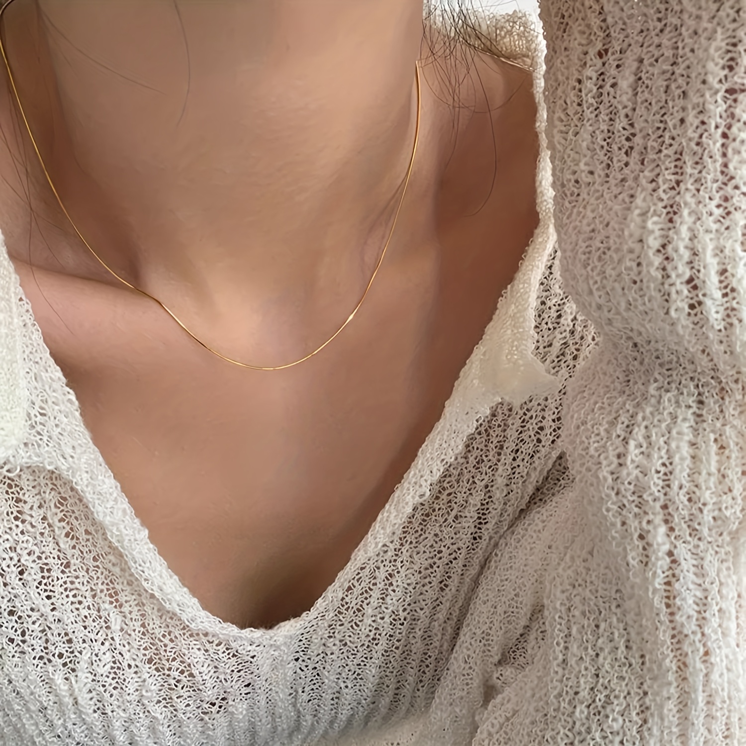 S925 Silver Snake Bone Chain in Golden/Silver, Various Lengths