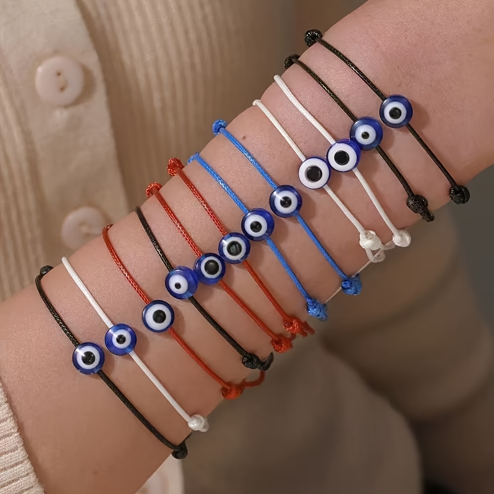 E-shop Buntes Shandong-Dämonenauge einfaches verstellbares Armband, modisches Unisex-Armband, Mehrfachpack