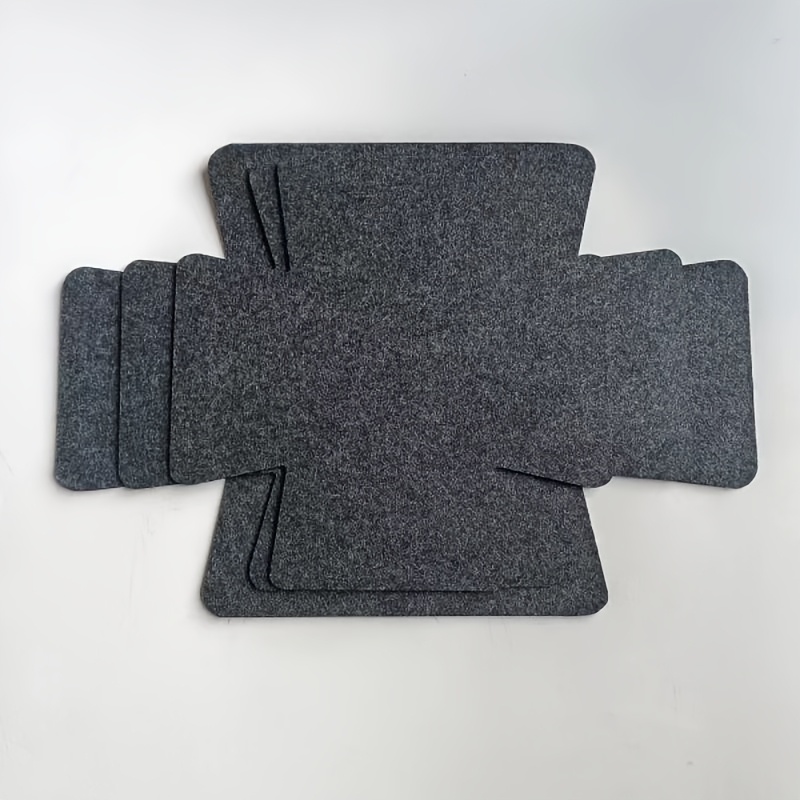 TEMU 6pcs Set Of Rectangular Felt Heat Insulation Pads In Various Sizes, For Organizing And Stacking Rectangular Dishes, Pots, Plates, And Other