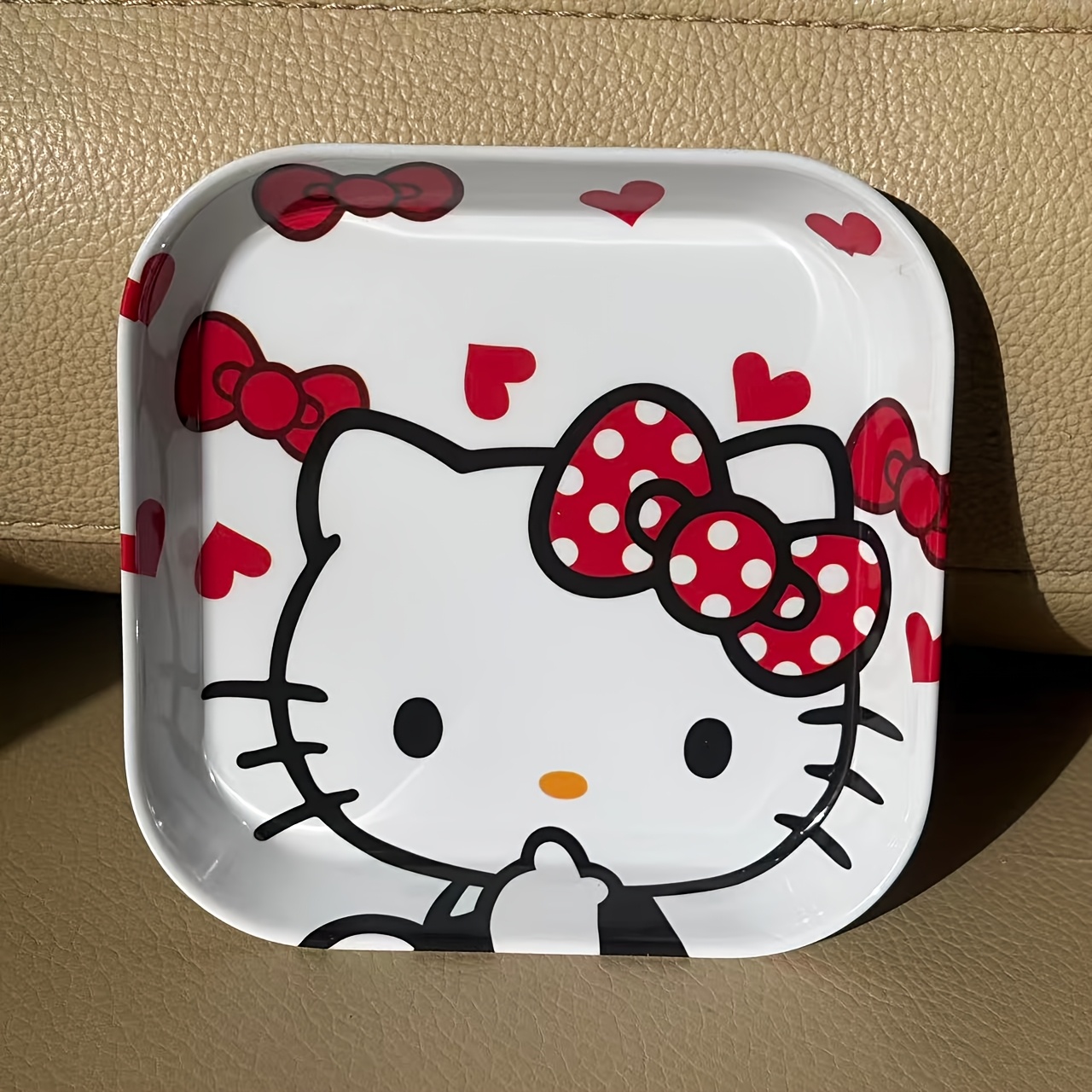 Hello Kitty Decorative Plate Made Of Melamine Resin Material, Square Plate Decorative Plate, Cute , Home Gift, Non-food Contact