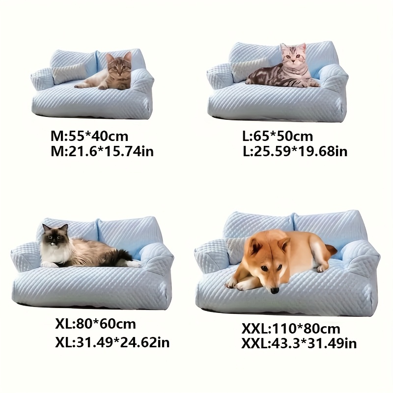 large   bean fabric sofa for dogs cats cooling durable bed with plush polyester fill   cozy sleeping for small medium large pets multi size options for living room bedroom   bed   design snug pet furniture Product details 3