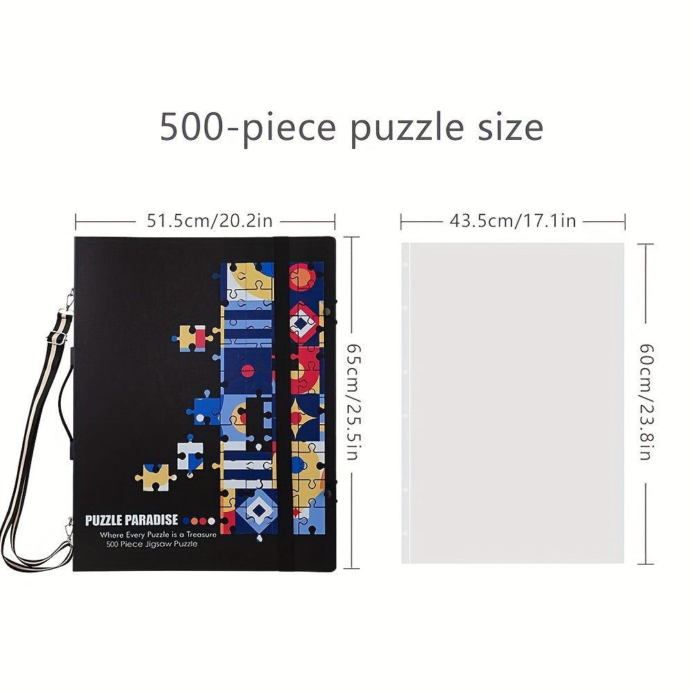 TEMU 500-1000pcs Puzzle Storage Folder: Portable, Large Jigsaw Puzzle Organizer With 10 Hd Pockets, Holds 20 Puzzles, Dustproof & Protective Puzzle