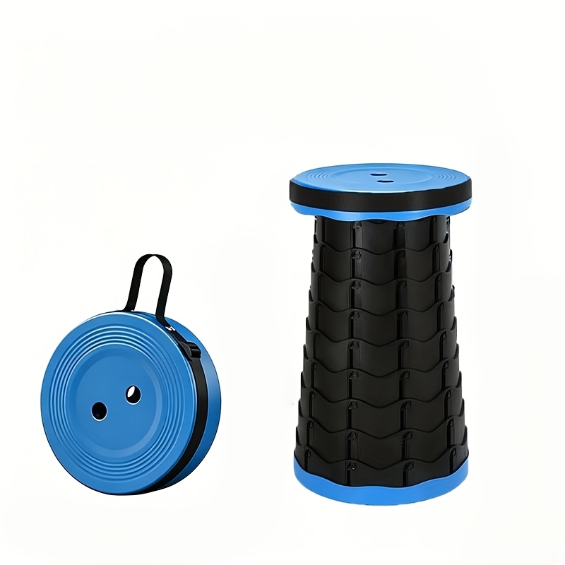 TEMU 1 Foldable Stool, Portable Folding Chair, Telescopic Lightweight Seat For Outdoor Camping, Fishing, Indoor Kitchen Use, Weight Capacity 400 Lbs,