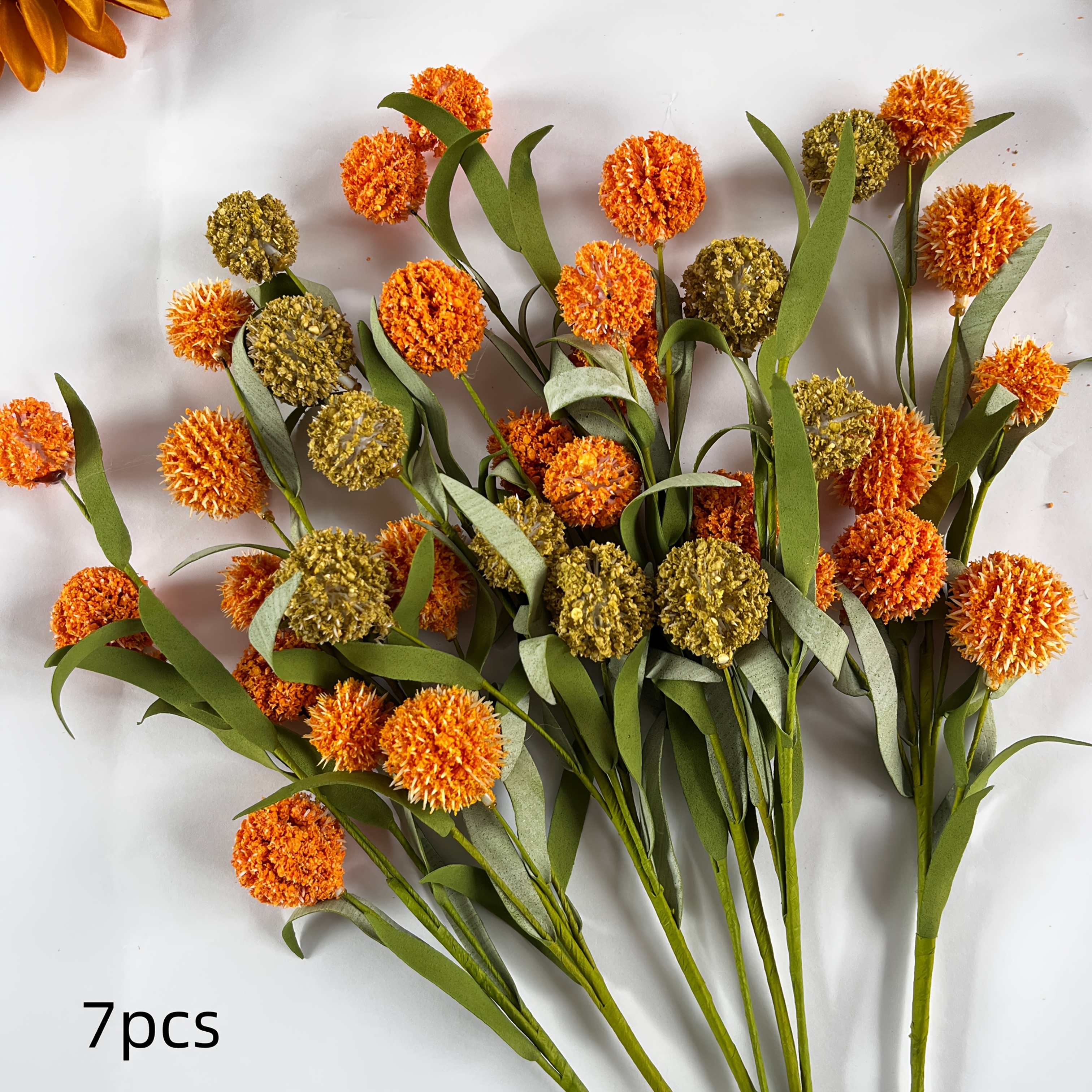 TEMU Fleurs artificielles d'automne, ensemble de 7 pièces de branches d'hydrangea de artificielles colorées, branches d'hydrangea de tordues à ,