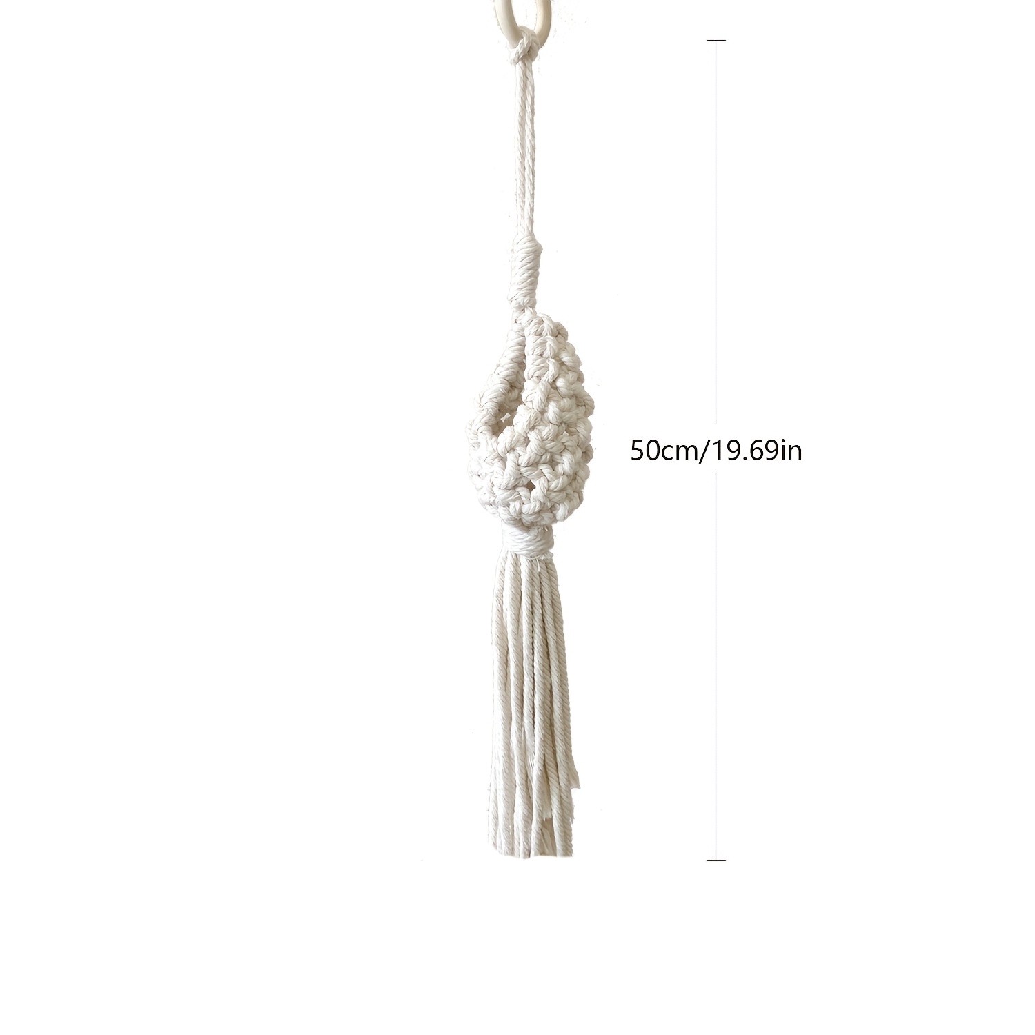 TEMU 1 pièce Suspension Macramé Bohème pour Plante Aérienne - Suspension à , Adaptée pour Balcon, Décoration - Ornement Mur/Plafond Style Nordique (