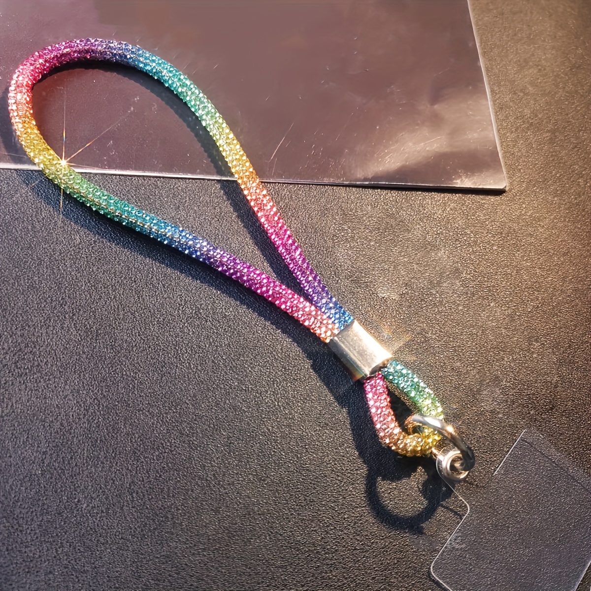1pc Of Fashionable Mobile Phone Pendant, Full Diamond Style, Suitable For Women, Pendant, High-end Short Chain, Durable Solid Mobile Phone Chain