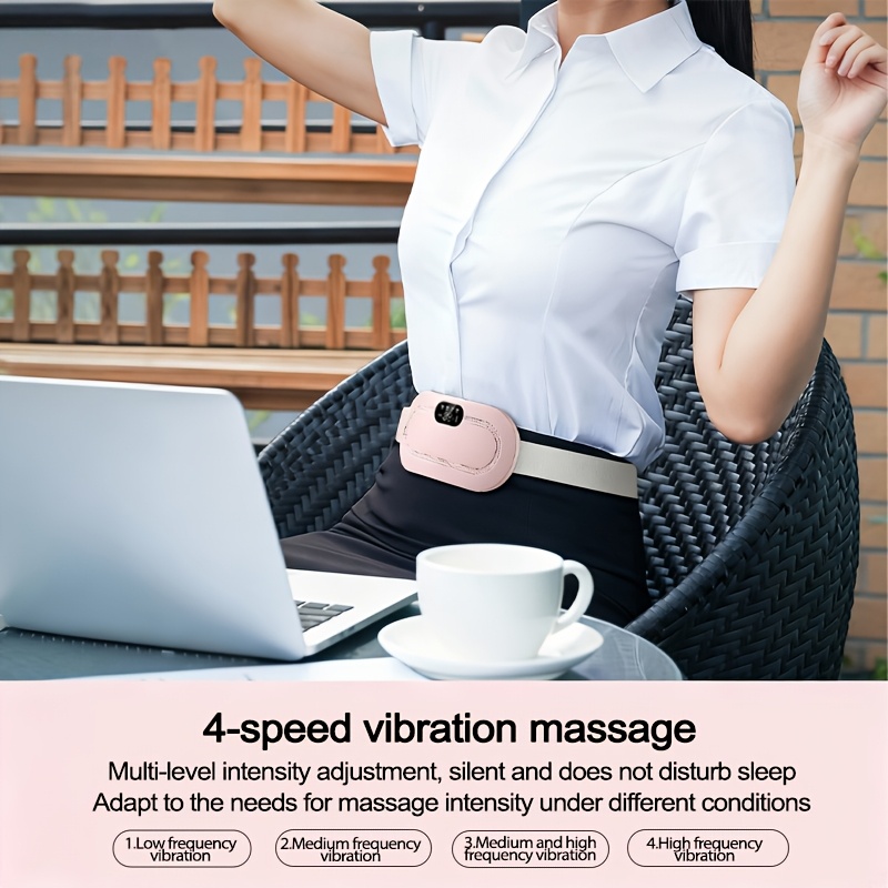 Warm Palace Treasure, a Portable Wireless Heating Pad for Women, Adjustable Multi-Level Modes, Heating Pad for Women'S Back And Abdomen, Electric Heating Belt for Menstrual Periods, Heat, Vibrating Waist Massager, Rechargeable, Warm Stomach Patch