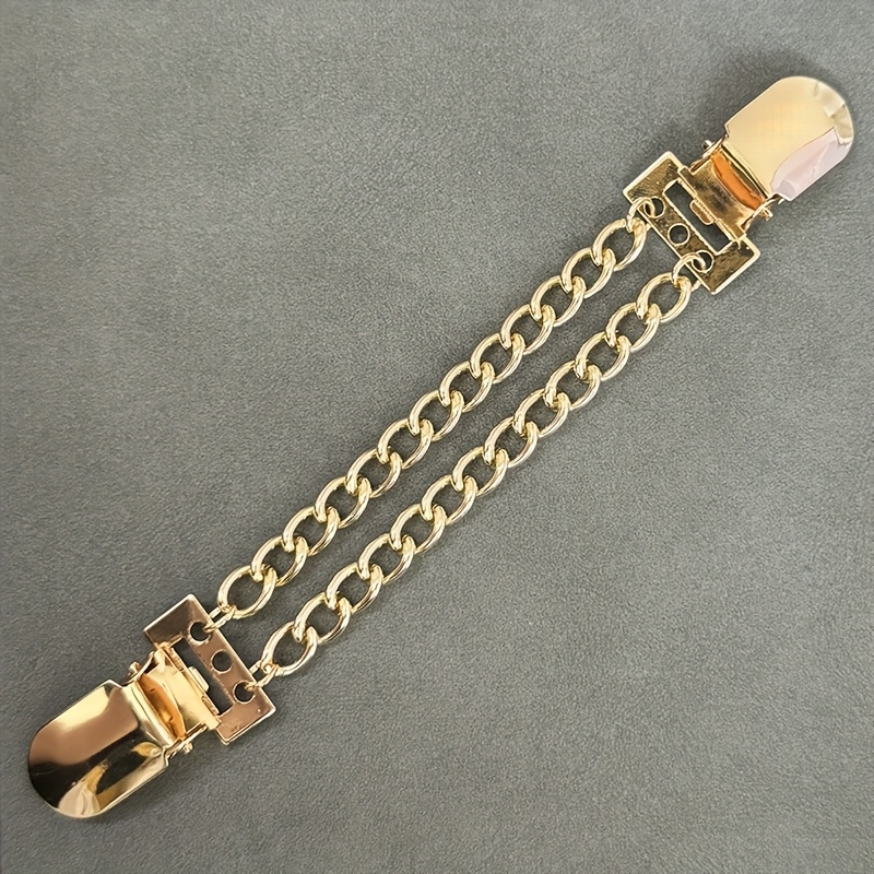 Fashionable Metal Chain Sweater Clips, Cardigan Clasps For Women To Prevent Wardrobe Malfunctions, Shawl Fasteners, And Dress Waist Cinching Additions