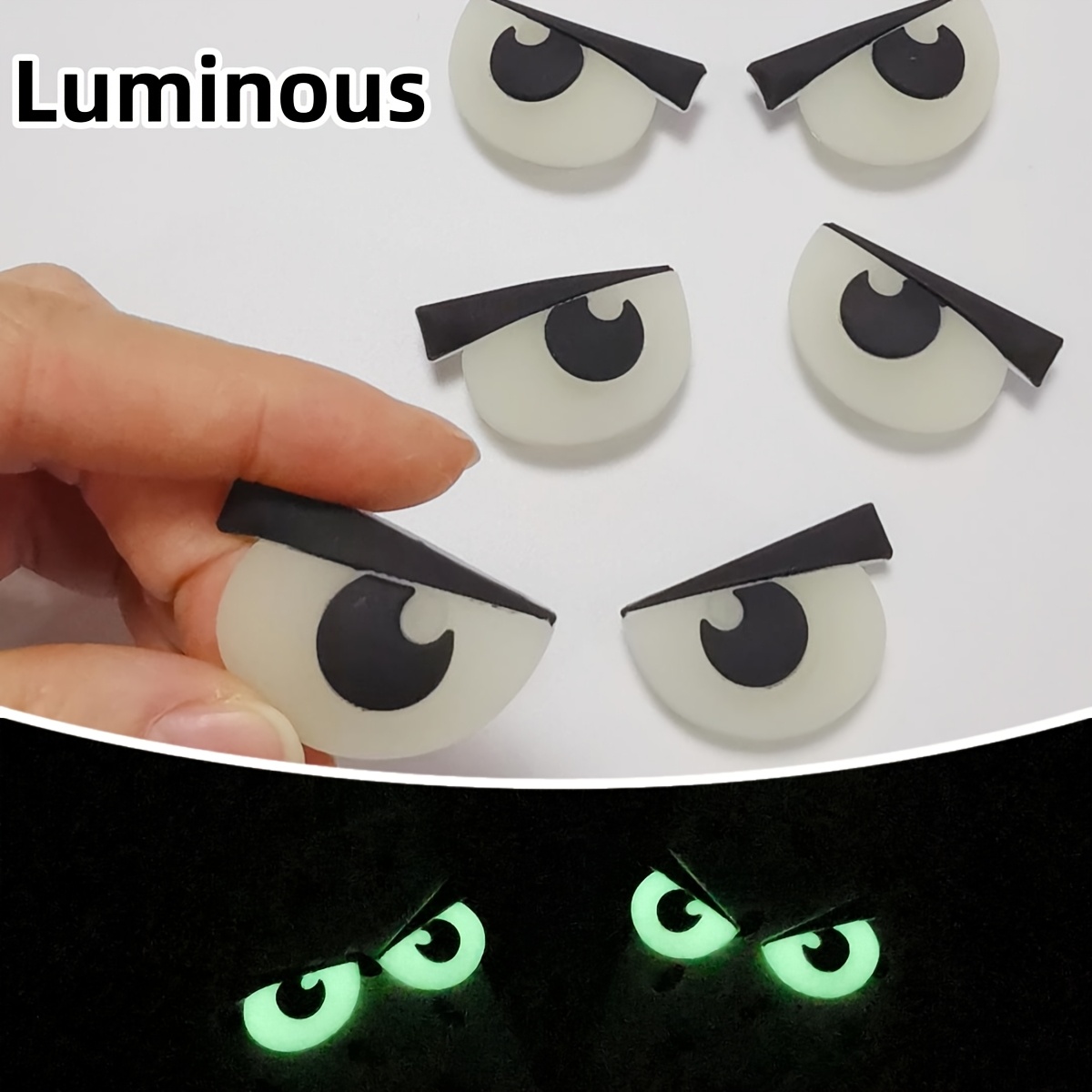 

4pcs -the-dark Cartoon Eyes Set - Cute & Cool Pvc Shoe Charms, Diy Decorations & Gifts