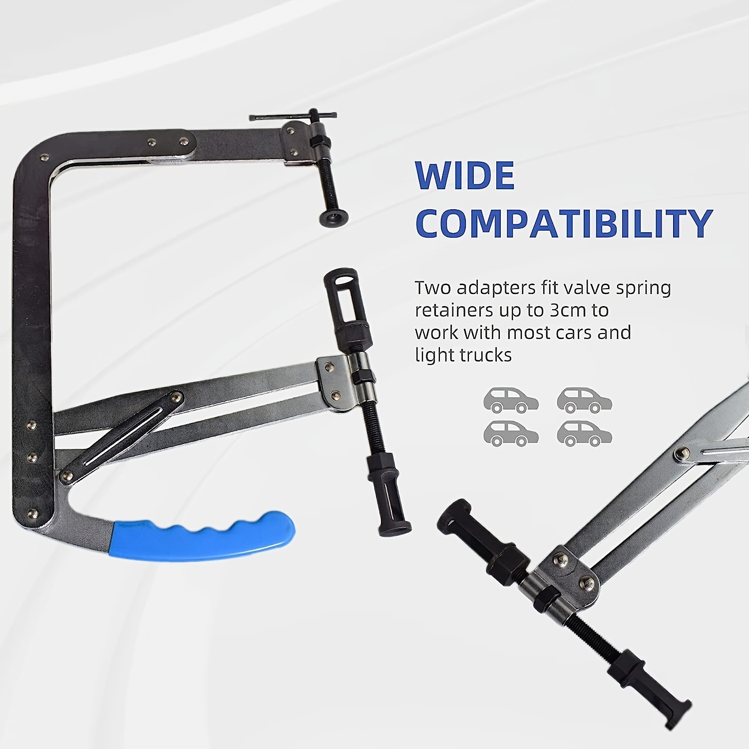 Engine Valve Removal Tool Kit with Universal Valve Spring Compressor