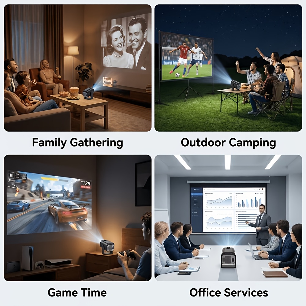 Portable Wireless Smart Mini Projector with Android 11.0