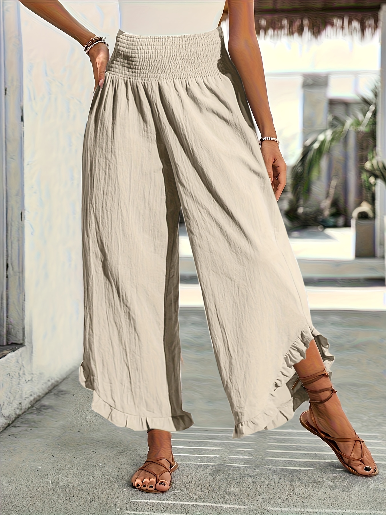 pantalon droit taille haute couleur chic Temu Belgium