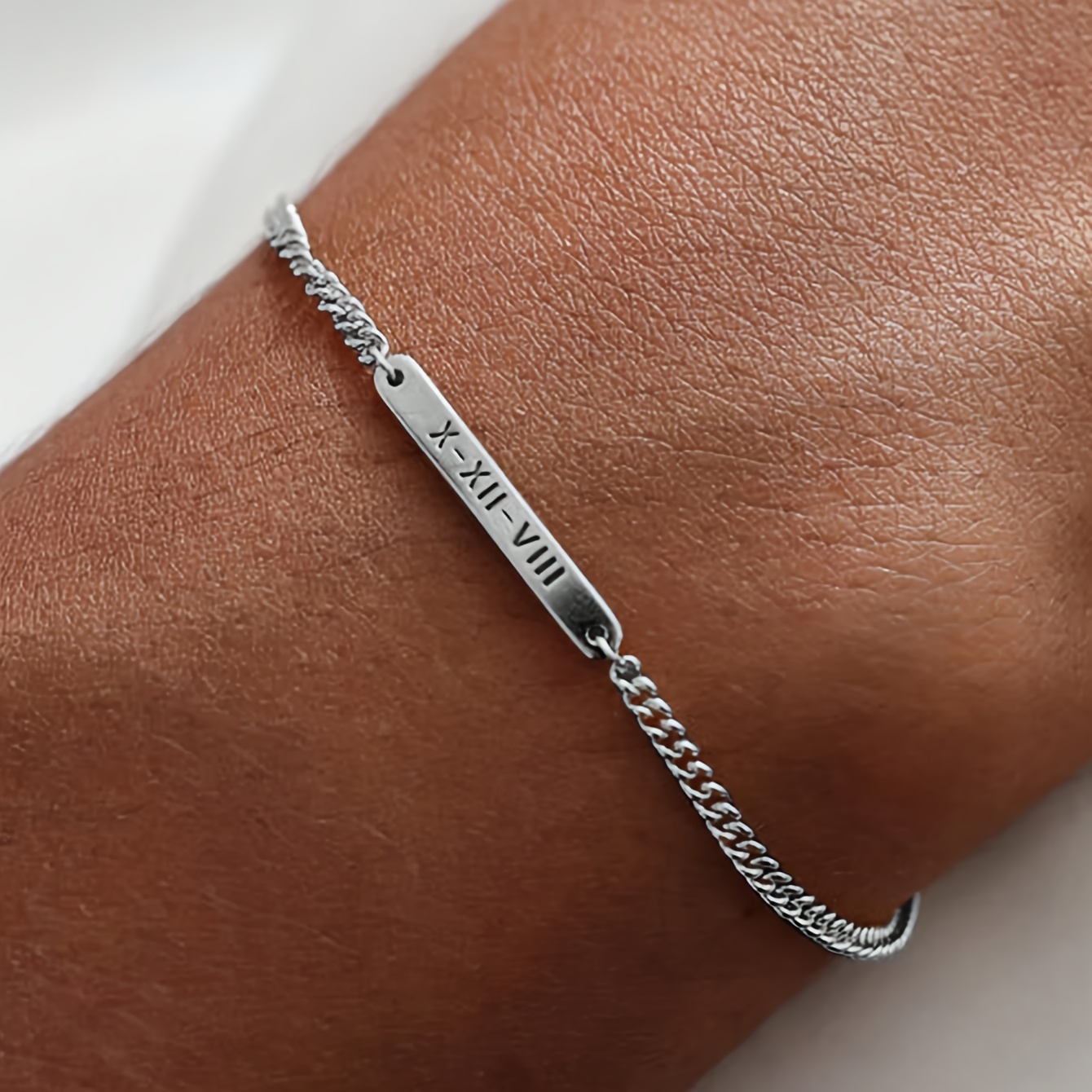 TEMU Personalizza 1 braccialetto in acciaio inossidabile oro 18K con personalizzato, braccialetto personalizzato con inglese regolabile, per San, ,